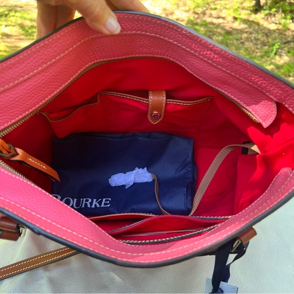 Dooney & Bourke Pebble Leather Lexington Shopper Bubble Gum Pink NWT - Picture 9 of 10